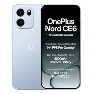 OnePlus Nord CE6 | 8GB+128GB | Fresh Blue | Snapdragon 7s Gen 4 | Segment's Fastest Touch Response